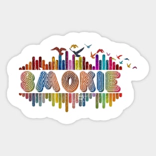 Tone Color Wave With Name-Smokie Sticker